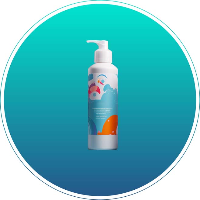 Shampoo suave con los ojos